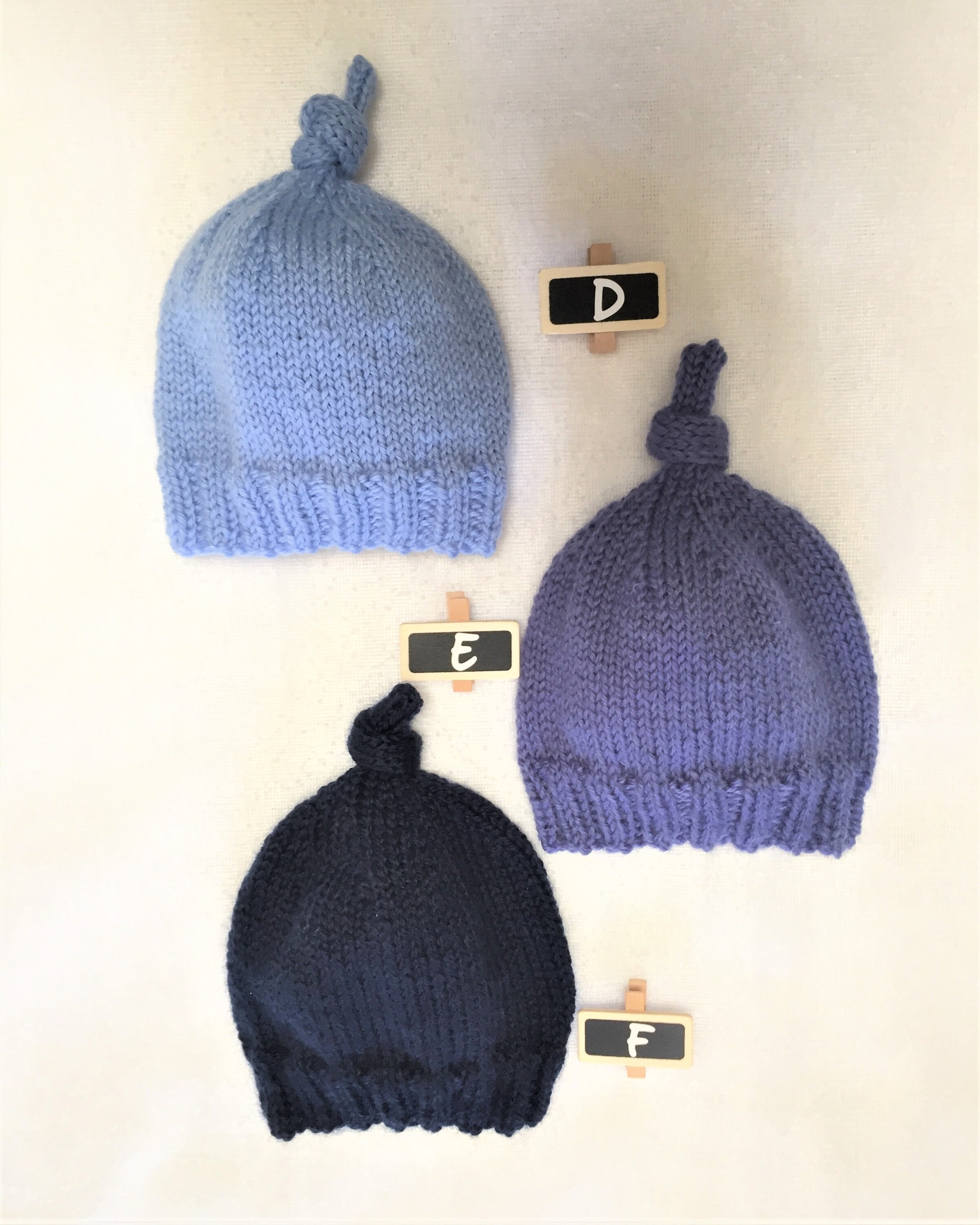 Baby knitted wool top knot beanie/newborn beanie/ newborn Etsy