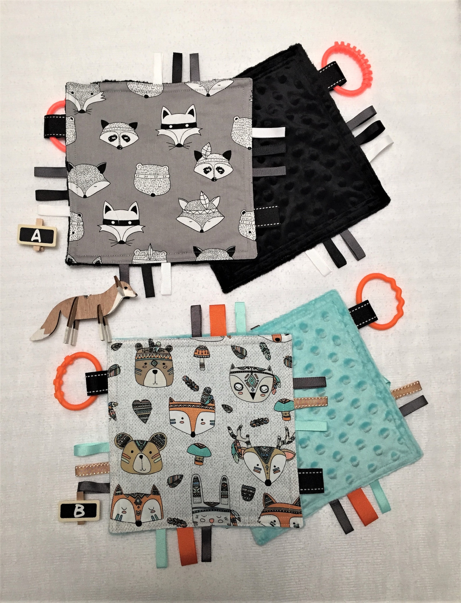 Taggies Drax Dragon Sensory Toy - 9-Inch Crinkle Paper Baby Toy With Textured Tags For Sensory Development