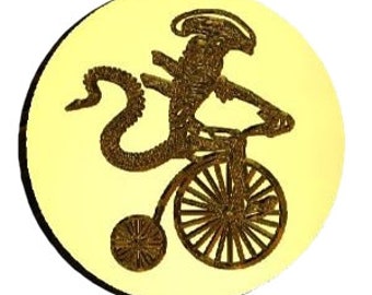Sealing Wax Stamp Bicycle Wax Seal Stamp Sealing Stamp Made in USA Velocipede Wax Stamp Bear riding Penny Farthing