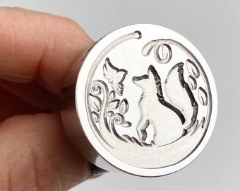 Forest Fox and Bird Wax Seal Stamp | Sealing Wax Stamp | Wax Stamp | Sealing Stamp | Handmade in Seattle