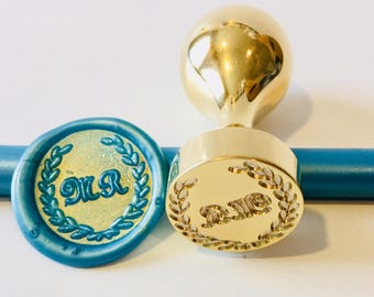 French Script Personalized Monogram Wax Seal Stamp | Sealing Wax Stamp | Wax Stamp | Sealing Stamp | Handmade in Seattle,USA