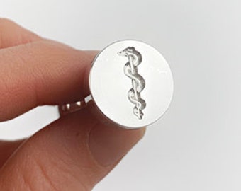 Rod of Asclepius Wax Seal Stamp | Sealing Wax Stamp | Wax Stamp | Sealing Stamp | Handmade in Seattle,USA