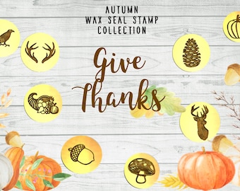 Autumn, Fall Wax Stamps