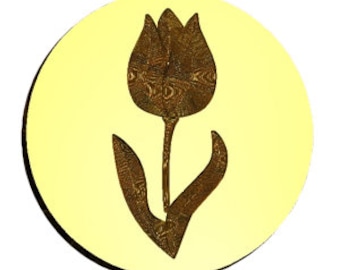 Tulip #3 Wax Seal Stamp | Sealing Wax Stamp | Wax Stamp | Sealing Stamp | Handmade in Seattle,USA