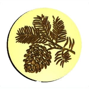Pinecone with Pine Branch Wax Seal Stamp | Sealing Wax Stamp | Wax Stamp | Sealing Stamp | Handmade in Seattle,USA