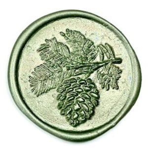 Pine Bough with Cone Wax Seal Stamp | Sealing Wax Stamp | Wax Stamp | Sealing Stamp | Handmade in Seattle,USA