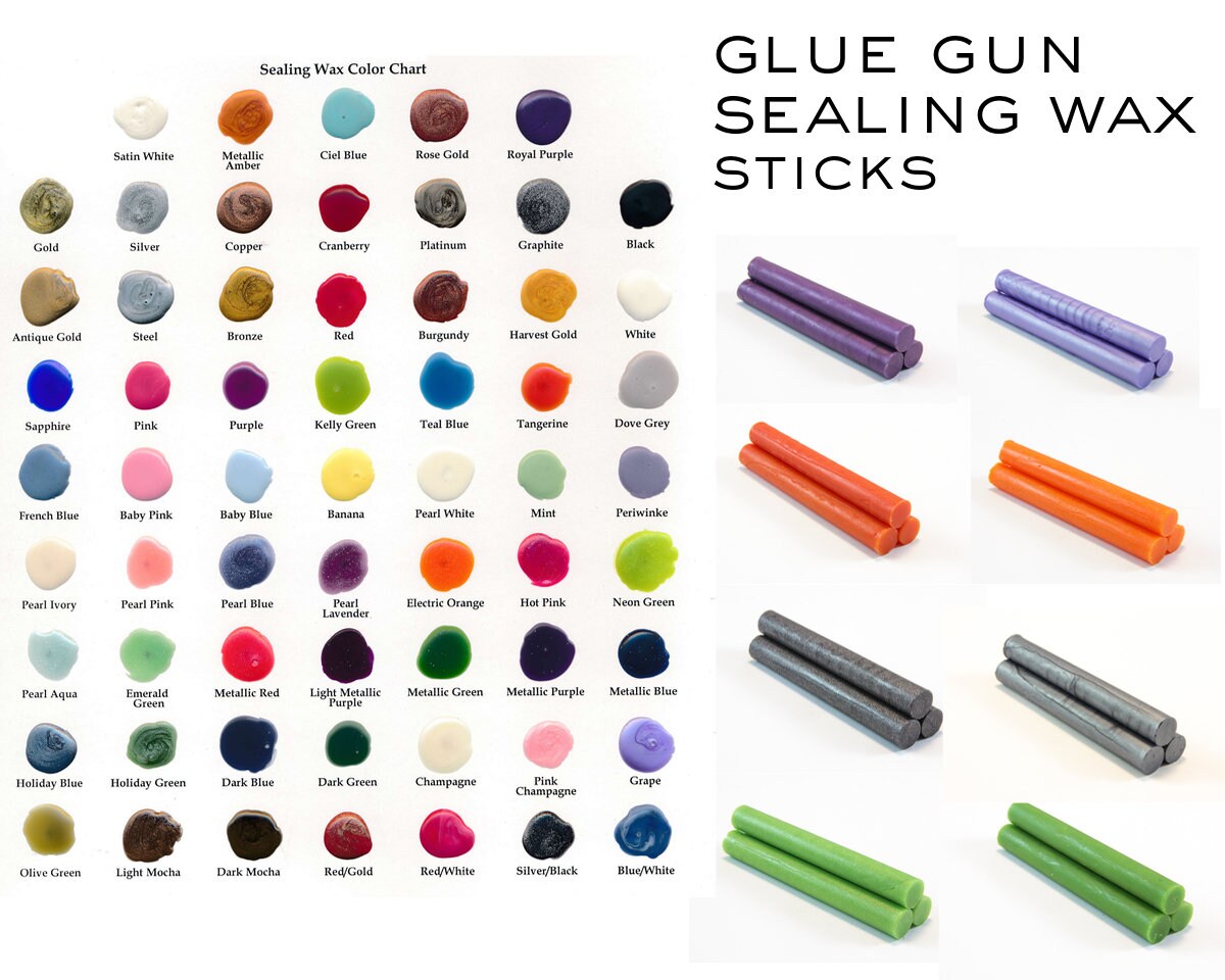 Original Glue Gun Sealing Wax Sticks | Vegan | 100+ Color Options | M…