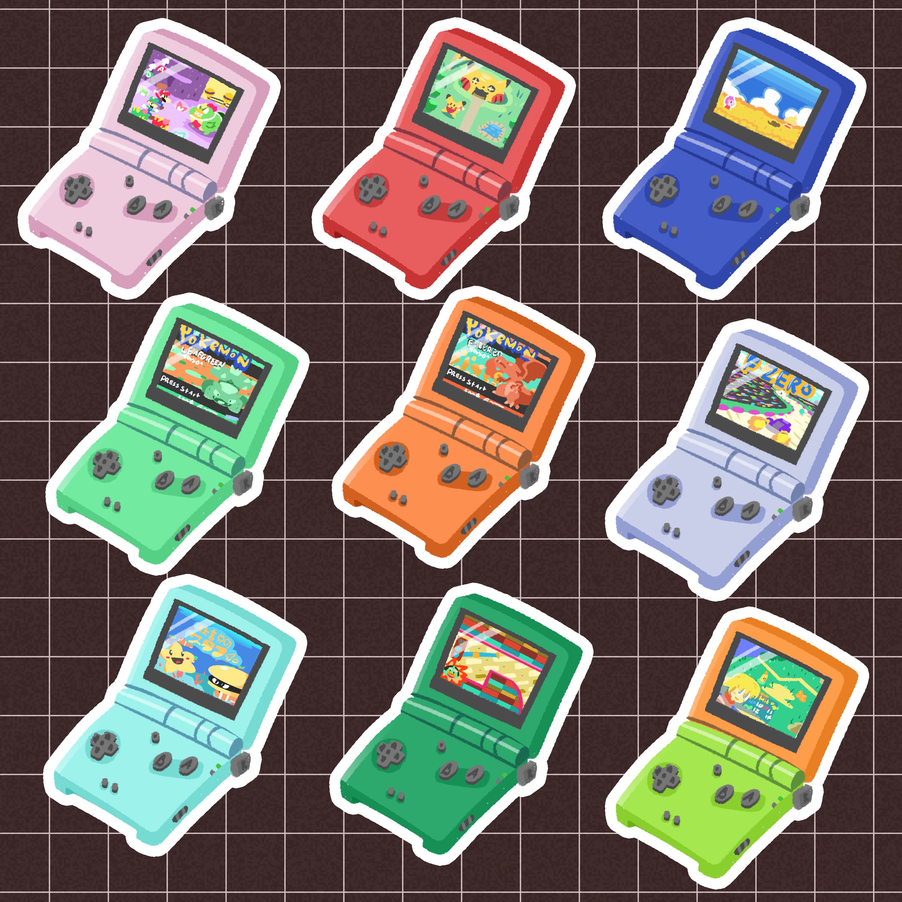 50sets Replacement For GBA SP Label Stickers Custom Design Console