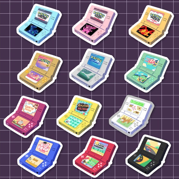 Nintendo DS Stickers- Nintendo Sticker | Great gift | High Quality | Pokemon | Nintendo DS | Video Game Sticker | Animal Crossing | Cute