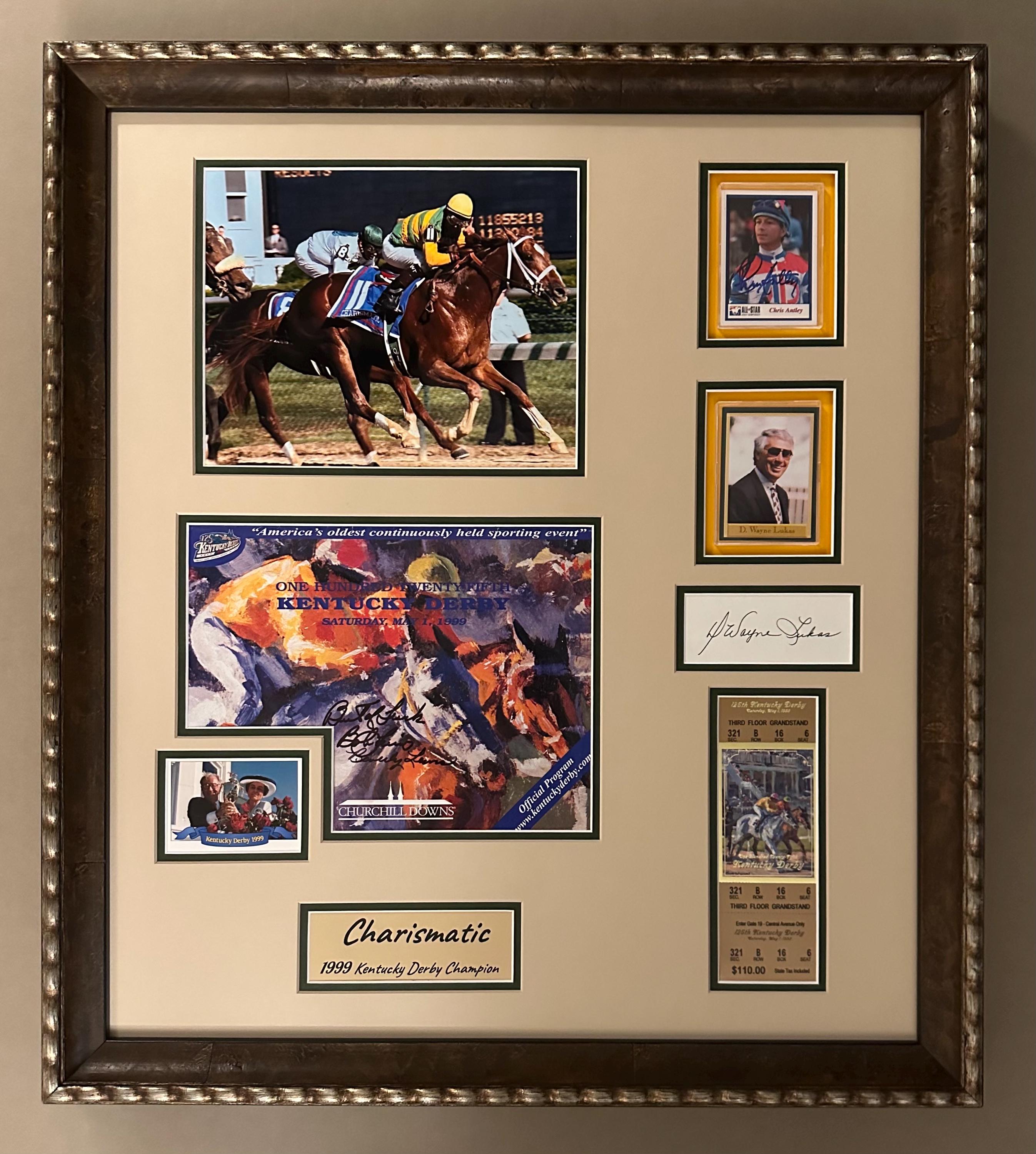 Charismatic 1999 Kentucky Derby Winner Framed and Matted Collage