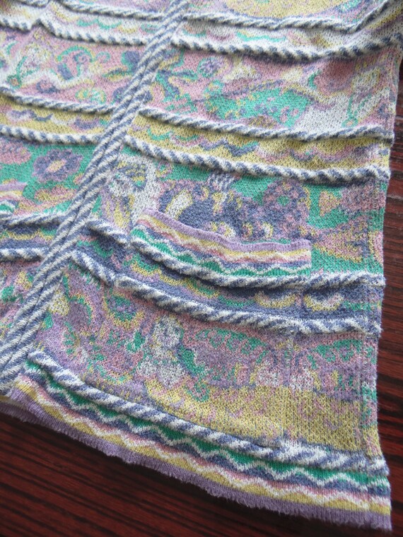 80s MISSONI Mermaid Fish Sea Ocean Pattern Sweate… - image 7