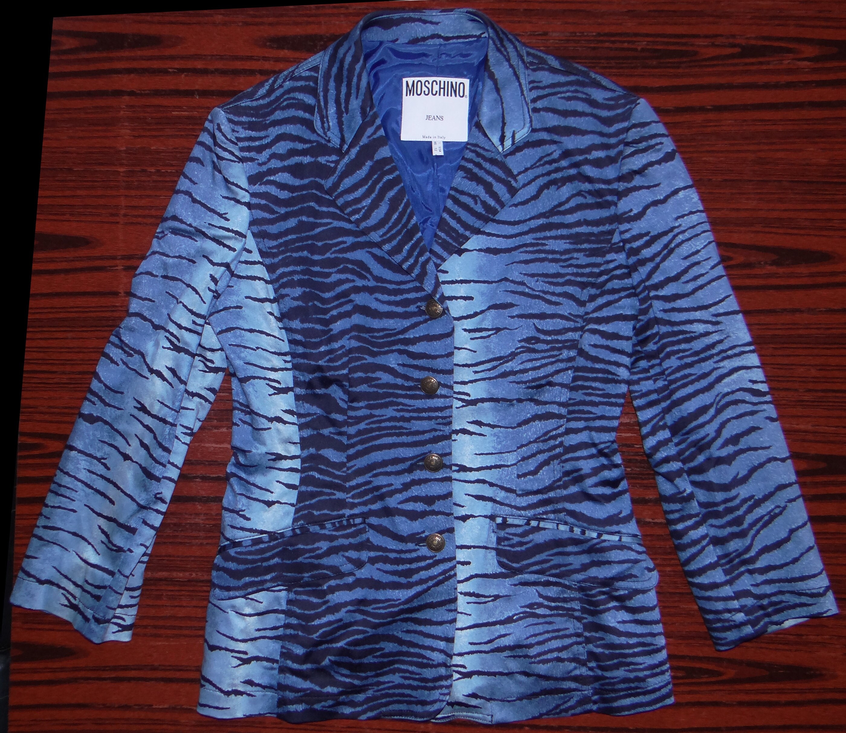 ジャケット Moschino 'Texture' print jacket Moschino logo-print bomber-jacket | Brown | FARFETCH