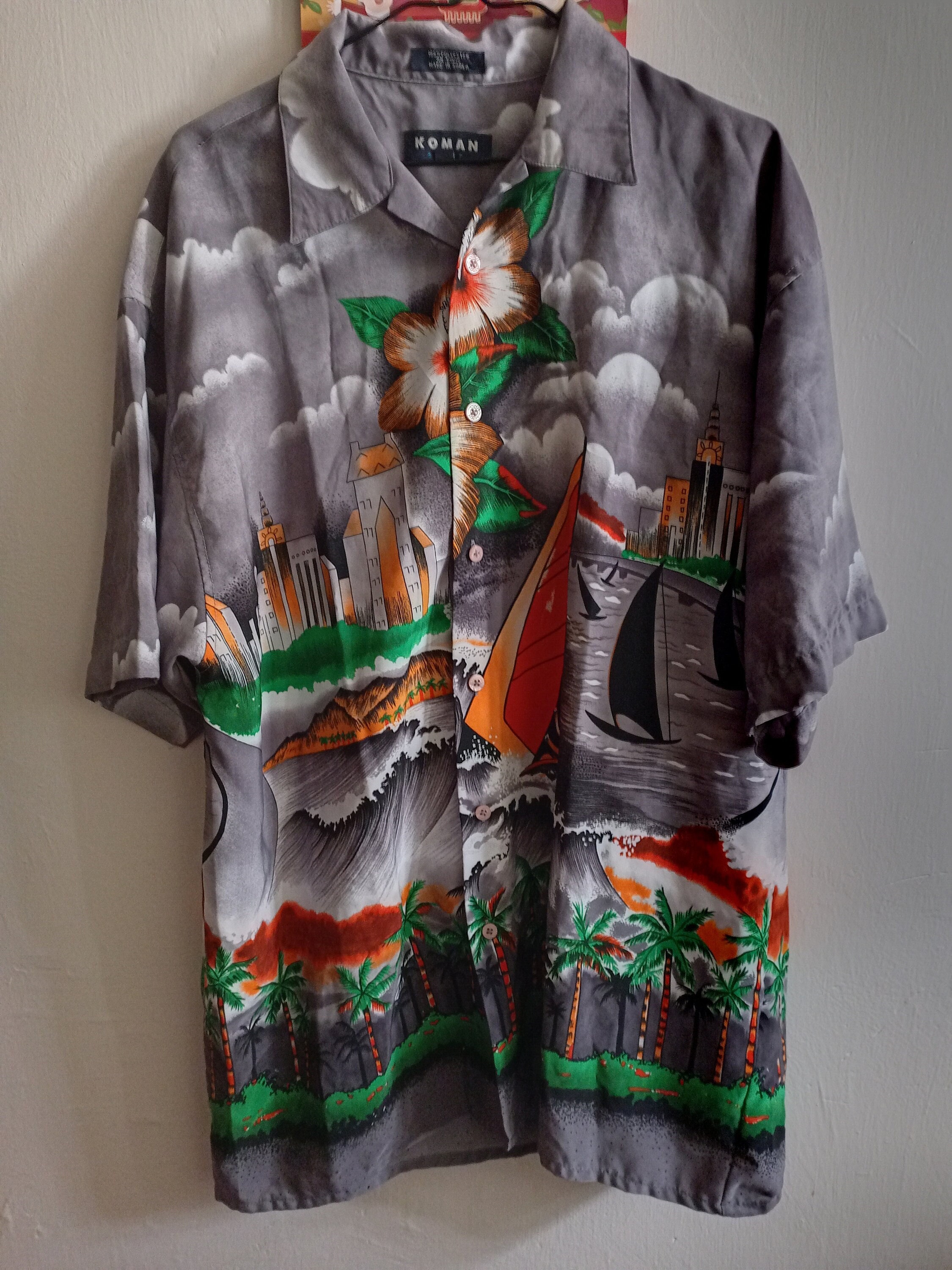 NWT $980 Gucci Men's Hawaiian Dream Floral Blooms Button Down Shirt 48  AUTHENTIC