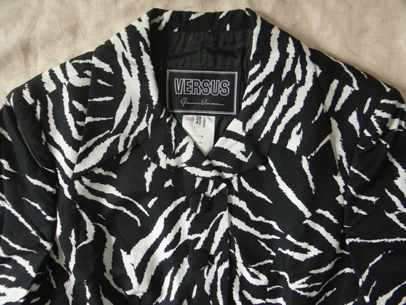 Versus 1996 Runway Gianni Versace Zebra Print Cro… - image 3