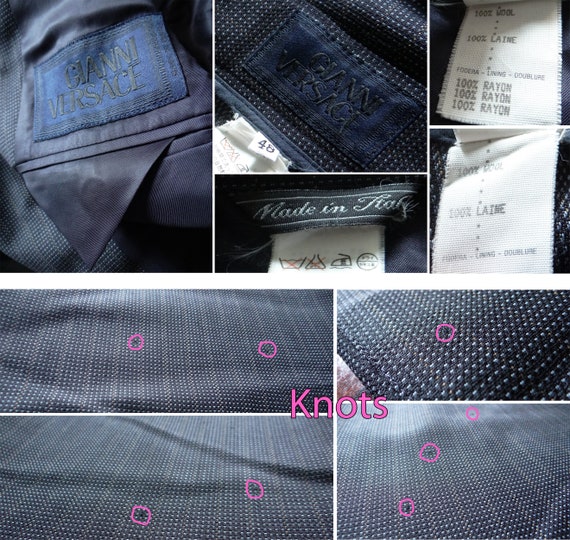 90s Gianni Versace Two Piece Wool Blazer Trousers… - image 10