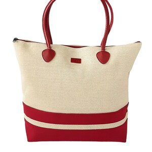 red beach bags