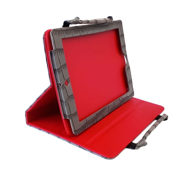 Ipad case Cover | E Reader case | LG Tablet cover | Samsung Tablet Case | Crocodile | Red | Grey