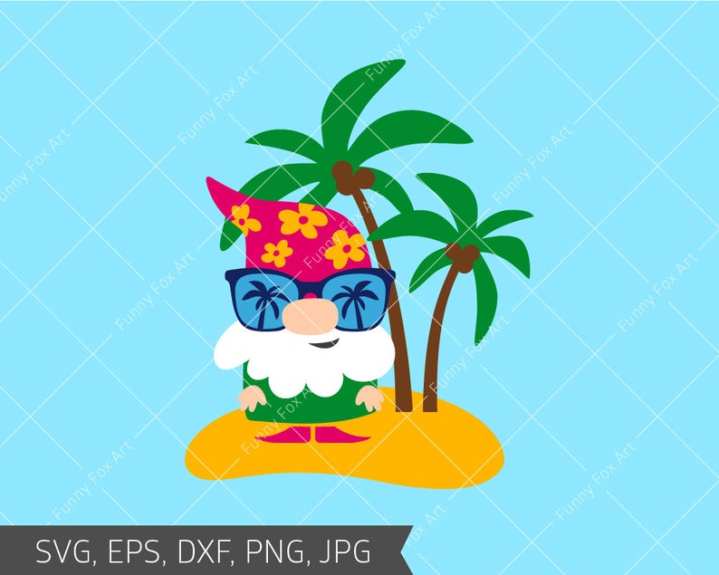 Download Summer gnome svg Vacation svg cut file Palm svg Beach svg ...