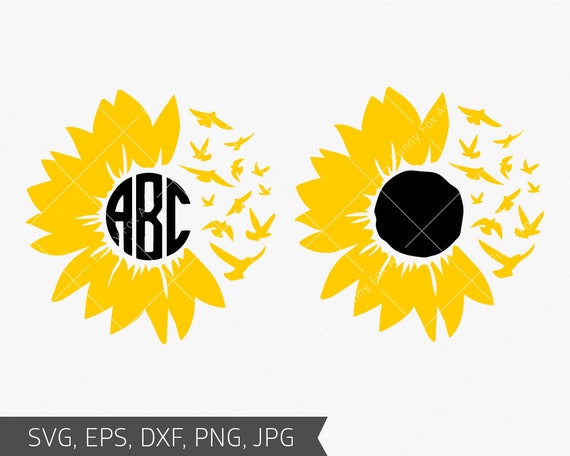 Download Sunflower Svg Sunflower Monogram Svg Sun Flower Svg Bird Etsy