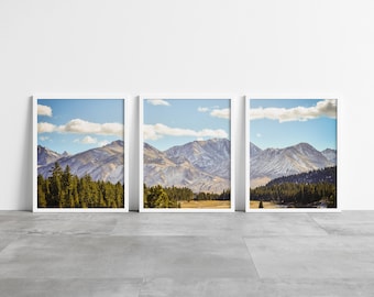 Digital Download - 3 Panel Sierra Nevada Mountain Range Outside of Mammoth Lakes, California Triptych - 3 16x20 files