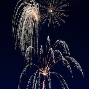 Digital Download - Shower of Fireworks -  Eastern Sierra Nevada Mountains July 4 - Photograph