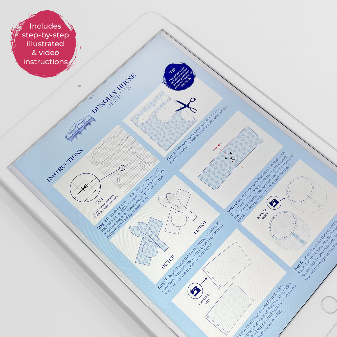 Bunny Basket Pdf Sewing Pattern - Etsy