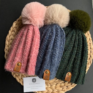 Causeway Hand Knit Beanie/toque  - 100% Irish Wool - Donegal Tweed