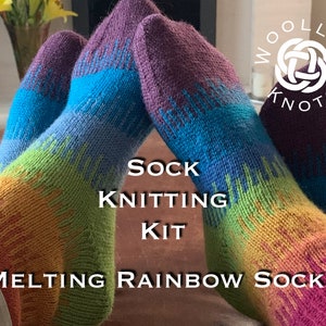 SOCK KNITTING KIT Craft kit Yarn knit