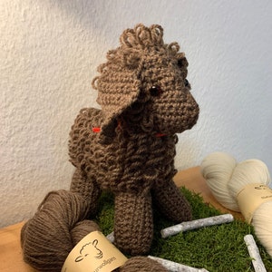Lamb - Easter lamb - size 27 cm - soft toy - handmade - organic wool