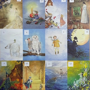 Thema 10 - Einzelne Postkarten -  Grußkarten - Jahreszeitentisch  - Kunstbilder - Daniela Drescher -