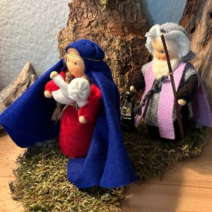 Holy Family - Waldorf Doll - Nativity Figures 13 cm - Waldorf Dolls - Handmade - Holy Family - Model No. 23
