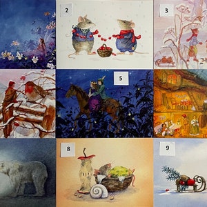 Thema 11 - Losse ansichtkaarten - Wenskaarten - Seizoenstafel - Kunstfoto's - Daniela Drescher -