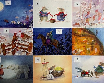 Thème 11 - Cartes postales individuelles - Cartes de vœux - Table de saison - Images d'art - Daniela Drescher -