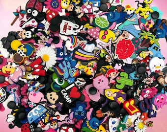 20pc 30pc 50pc 100pc 200pc Big Lot Mix Random Shoe Charms for Shoes with Holes Works with Wristbands Decorations and Party Gifts Favors