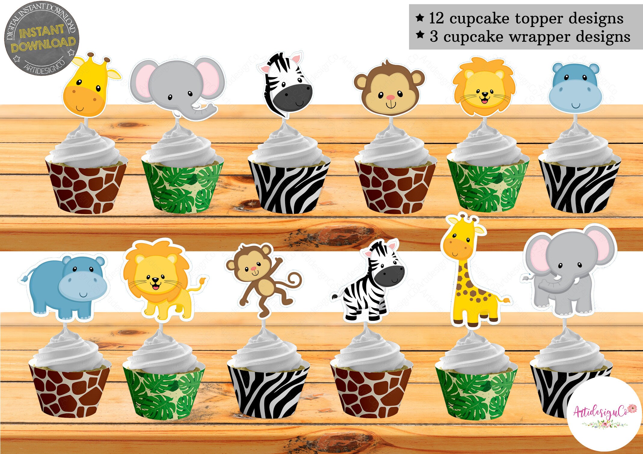 Animal Print Cupcake - Etsy Animal Print Cupcake - Etsy
