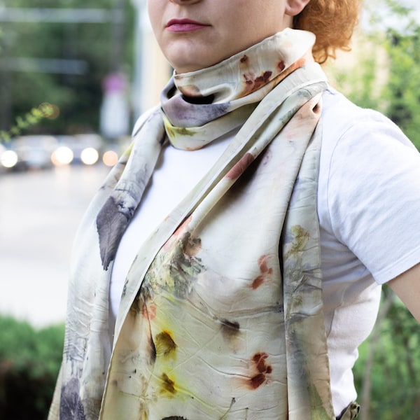 Hand-Stitched Silk Scarf