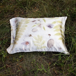 Silk Pillowcase, Botanically Dyed Pillow Cover, High Quality Satin Silk Pillow Cover, Pure Silk Luxury Pillowcase, Satin Silk Bedding