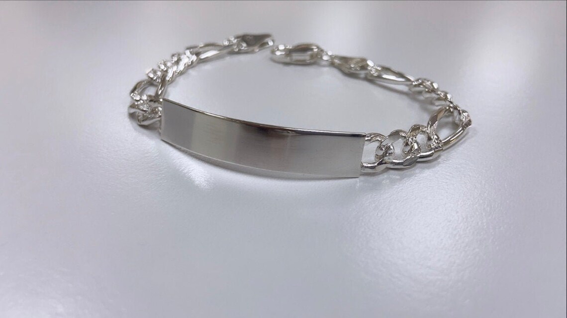 Bracciale In Catena Figaro Italiano In Oro Giallo 10K 2Mm Per Uomo E