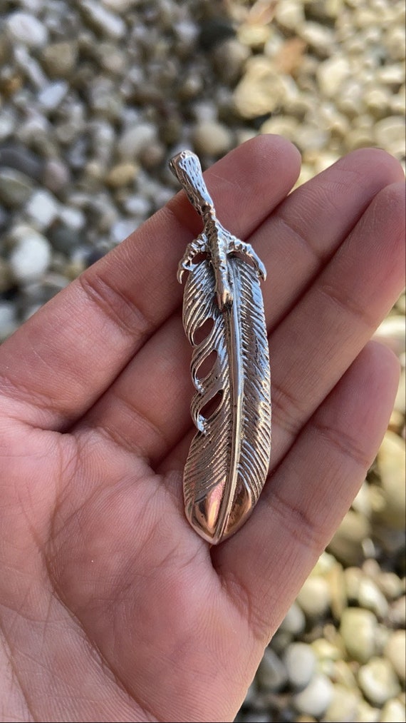 925 Sterling Silver Feather Pendant