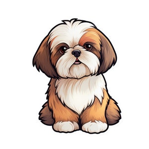 Shih-Tzu vinyl waterproof sticker
