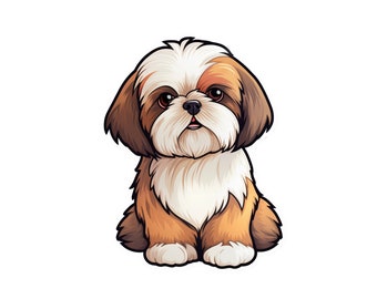 Shih-Tzu vinyl waterproof sticker