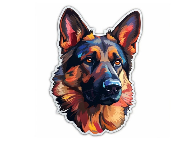 Gsd Sticker German Shepherd Vinyl Waterproof Sticker - Etsy