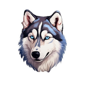 Siberian Husky vinyl waterproof sticker