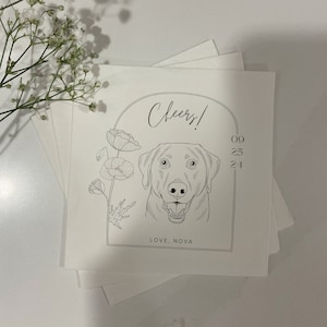 Custom Pet Cocktail Napkins, Dog Wedding Napkins, Custom Pet Cocktail Napkins, Customized Pet Napkins, Custom Pet Portrait Wedding Napkins