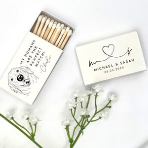 Custom Pet Matchboxes, Wedding Favor Matches, Wedding Decor, Personalized Dog Matches, Custom Matchboxes, Match Box Favors, Custom Dog Mom