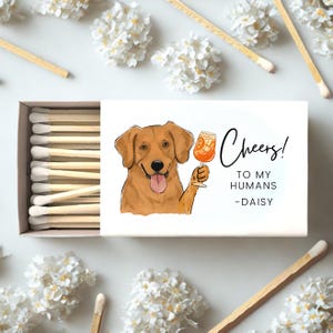 Custom Pet Matchboxes, Wedding Favor Matches, Wedding Decor, Personalized Dog Matches, Custom Matchboxes, Match Box Favors, Custom Dog Mom