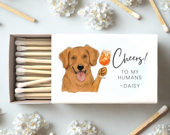 Aangepaste luciferdoosjes voor huisdieren, lucifers bedankje, bruiloftsdecor, gepersonaliseerde hondenlucifers, aangepaste luciferdoosjes, luciferdoosjes, aangepaste hondenmoeder