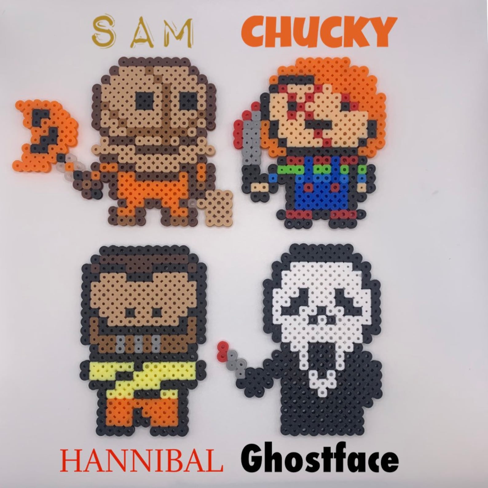 Horror Movie Characters Perler Bead Art Bead Sprites Etsy