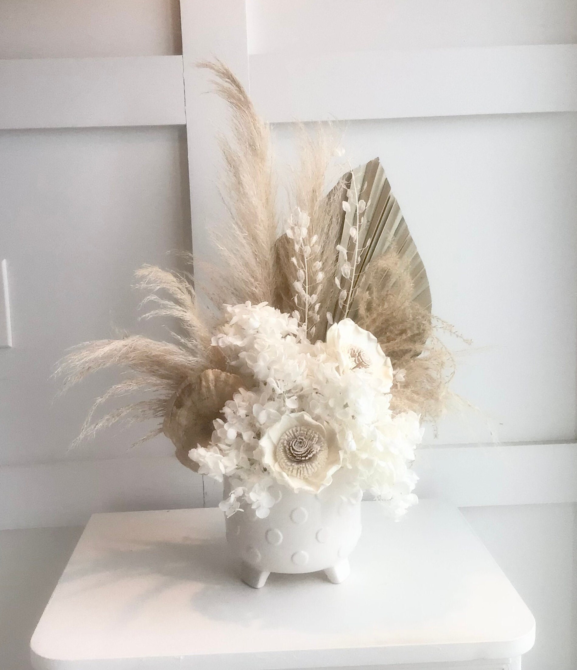 CoCopeaunt Dried Flower Arrangement with Vasedried Flower Bouquet with Vase  Dried Flowers with Stems (Style 5)