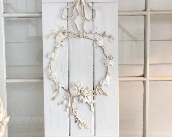 French Country Panel, Wood Shutter Wall Decor, French Country Art ...